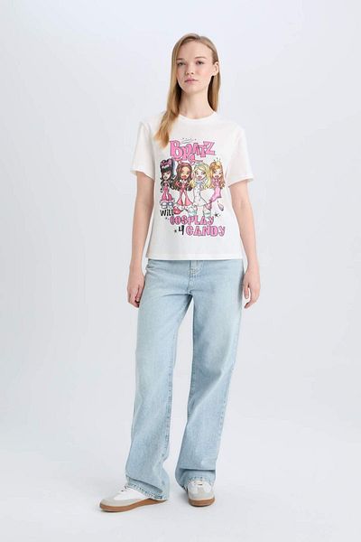 DeFacto Готина тениска с къс ръкав и кръгло деколте Bratz Regular Fit D9112AX25SM