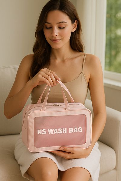 NS reliable Ns Transparent Portable Travel Bag Bag - Чанта за гримове и козметика, голям размер