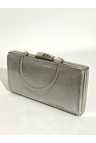 NAZART Women's Snake Platinum Evening Dress Clutch Chain Strap Hand Wedding Engagement Night Shoulder Bag