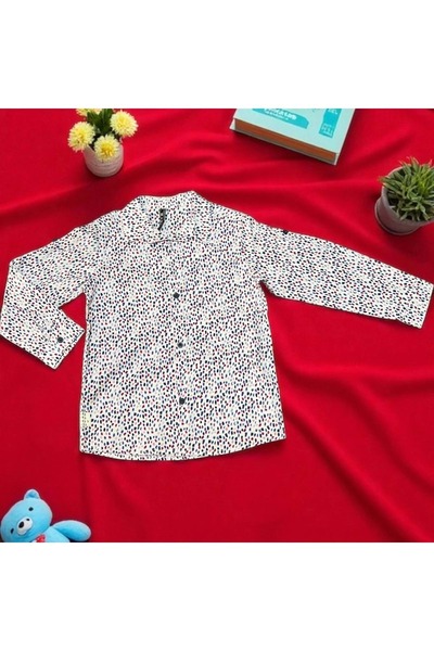 Nanica Kids РИЗА С ДЪЛЪГ РЪКАВ С ПРИНТ, Синя