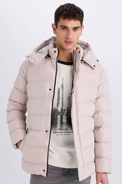 DeFacto Regular Fit Hooded down Jacket with Zipper Snap Closure Pocket E7286Ax24Wn