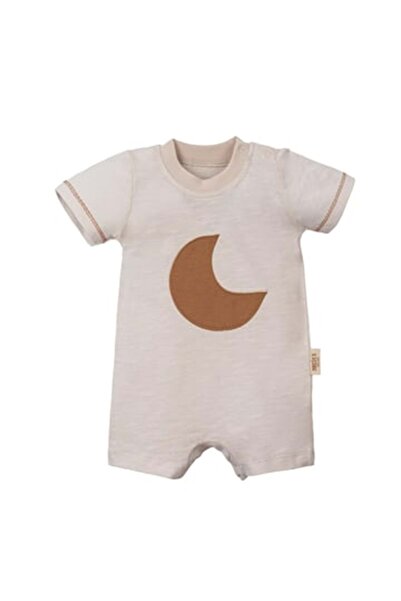 NECİXS BEBEE Ay Short Sleeve Short Jumpsuit Ecru