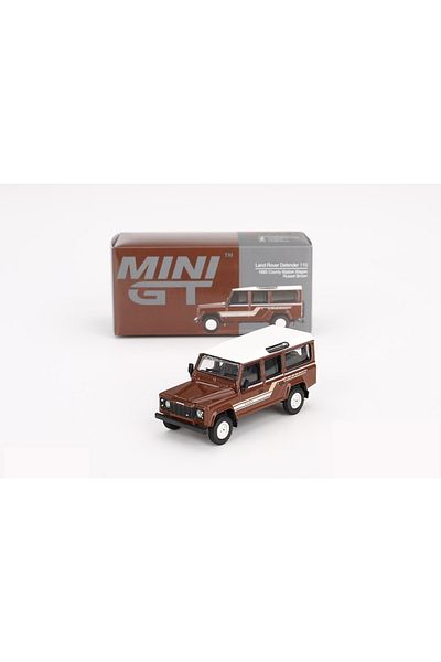 mini gt 1/64 734 لاند روفر ديفندر 110 1985 كاونتي ستيشن واجن روسيت براون