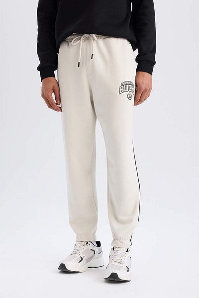 DeFacto Pantaloni de sport Fit Nba Milwaukee Bucks Sportsman Jogger, cu buzunare, cu bandă elastică