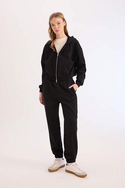DeFacto Pantaloni de sport groși Coool Jogger Basic, drepti, cu buzunare, talie elastică E6300AX24WN