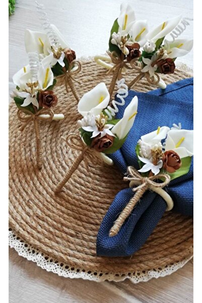 CWolf Gala Çiçeği Buketi 6'lı Peçete Yüzüğü