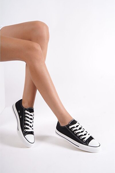 Mubiano MBCVS100S Pantofi și pantofi sport din pânză neagră pentru femei cu t...