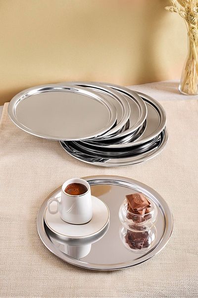 Perotti Stain 6-Piece Stainless Steel 23X23Cm Coffee Serving Presentation Tray
