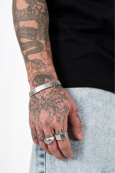 UKHWD SUPPLY 316L Cord Plate Steel Bracelet