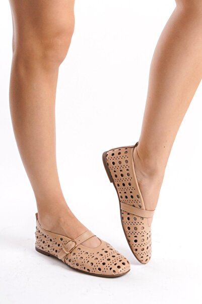 Mubiano Collection Mubiano Genuine Leather Collection Women's Ballerinas Nude...