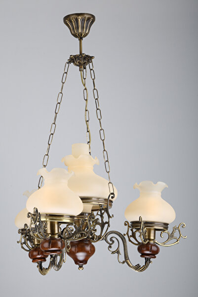 Avize çarşısı Aladdin Eskitme Camlı 3lü Sarkıt Avize BS.2007-62-20 A