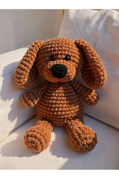 Sustaina Craft El Yapımı Peluş Köpek Oyuncak – Yumuşak Amigurumi Köpek Figürü, Bebek ve Çocuklar için Oyuncak