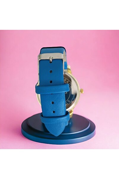 OEM Ceas elegant de damă, albastru, cu brățară inclusă