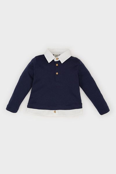 DeFacto Langarm-T-Shirt mit Hemdkragen für Babys D9334A525SP