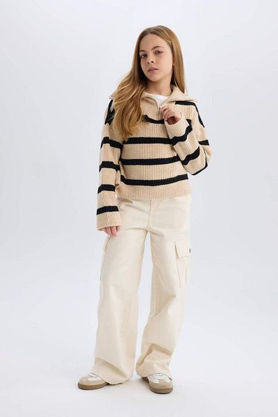 DeFacto Cargo-Jeanshose mit weitem Bein für Mädchen D7097A825SP
