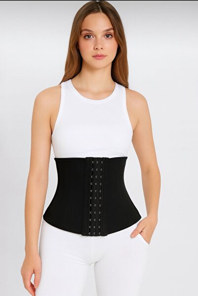 assef Corset pentru talie din latex pentru femei, cu efect modelator trepte, ...
