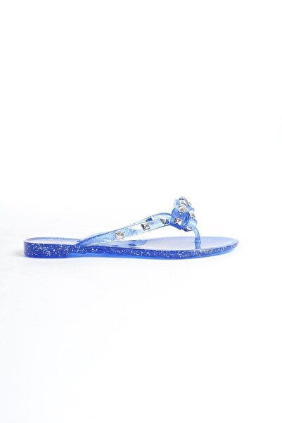 Mubiano Літні жіночі прозорі сині капці з блискітками та бантиком - MSTB8282-SLS