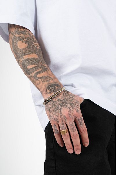 UKHWD SUPPLY 316L Steel Men's Cord Bracelet Ka1043Gmal