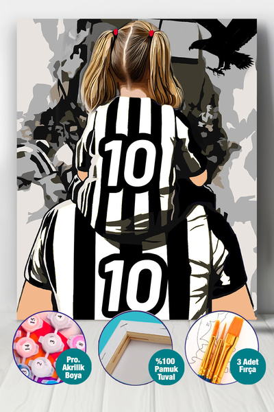 Picasso World Hobby Art Sayılarla Boyama Numaralı Tuval Seti Fırça Boya Dahil...