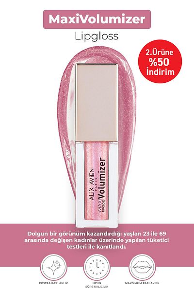 Alix Avien Maxivolumizer Lipgloss 204 - Pearly Queen - Lasting and Moisturizing Lipstick - Plumping Effect