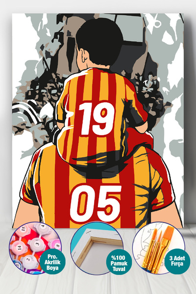 Picasso World Hobby Art Sayılarla Boyama Numaralı Tuval Seti Fırça Boya Dahil...