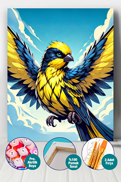 Picasso World Hobby Art Sayılarla Boyama Numaralı Tuval Seti Fırça Boya Dahil...