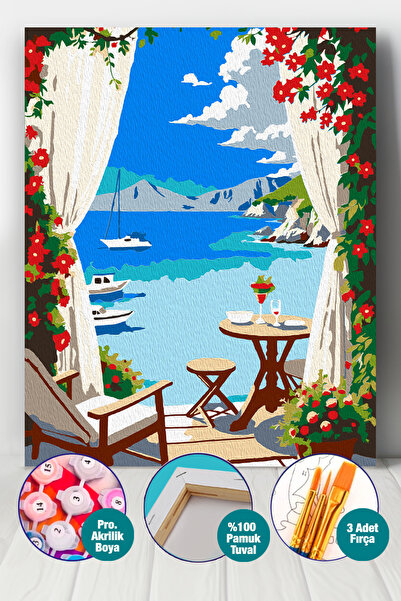 Picasso World Hobby Art Sayılarla Boyama Numaralı Tuval Seti Fırça Boya Dahil...