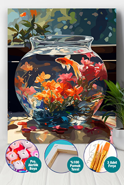 Picasso World Hobby Art Sayılarla Boyama Numaralı Tuval Seti Fırça Boya Dahil...