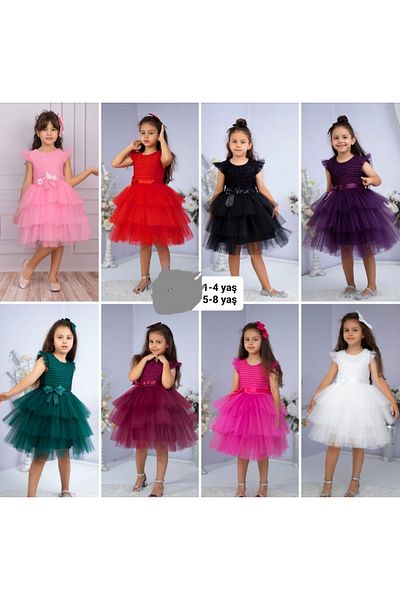 BEGONYA BEBECE KIDS Bebece Kids Black Kind of Girls' Special Day Celebrations Party Dress