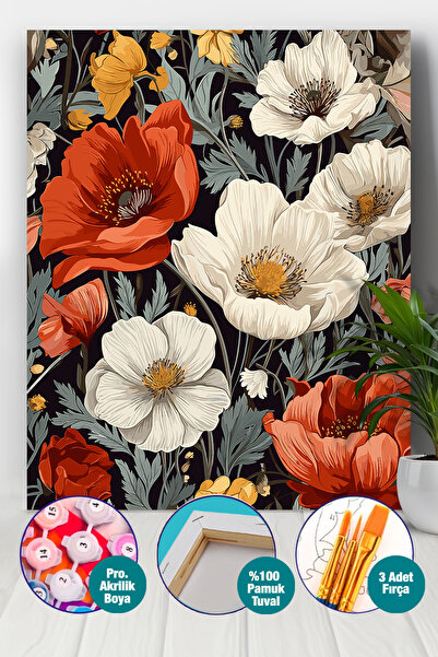 Picasso World Hobby Art Sayılarla Boyama Numaralı Tuval Seti Fırça Boya Dahil...