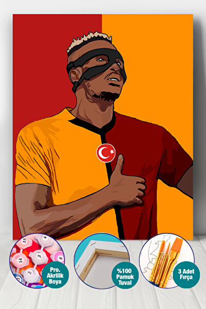 Picasso Sayılarla Boyama Numaralı Tuval Seti Fırça Boya Dahil 40x50 Cm Maskel...