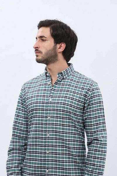 SHIRTSPRO shirtpro oxford regular fit long sleeve button down collar shirt in breyl green color