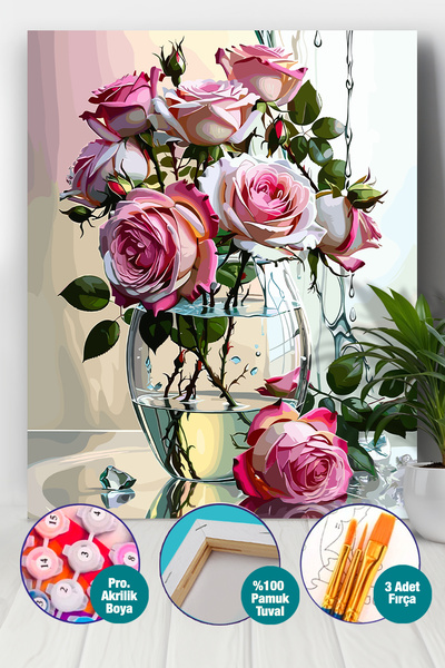 Picasso World Hobby Art Sayılarla Boyama Numaralı Tuval Seti Fırça Boya Dahil...