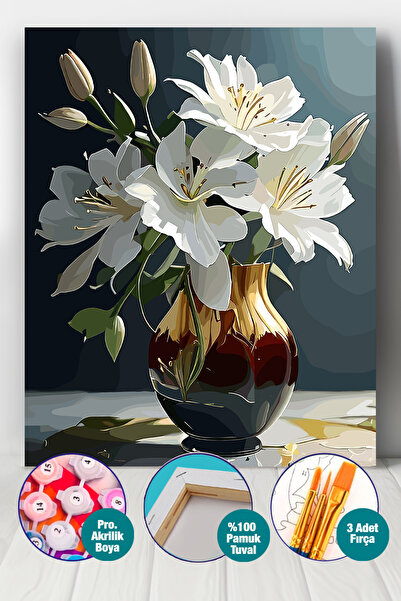 Picasso World Hobby Art Sayılarla Boyama Numaralı Tuval Seti Fırça Boya Dahil...