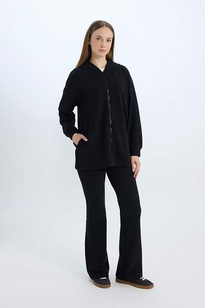 DeFacto Pantaloni lungi cu talie elastică cu picior lat E4387AX24WN