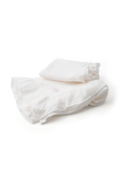 OEM Premium Muslin Bedding for Crib, with Ruffle