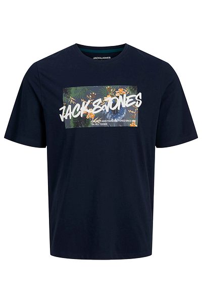 Jack & Jones Мъжка тениска Jjhawaii Shape 12269324 Тъмно синя