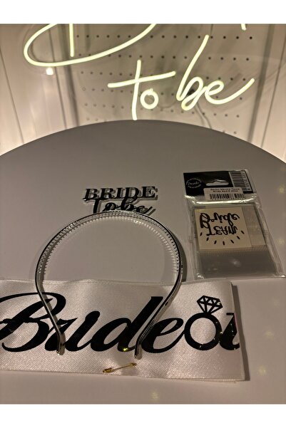 Anatolia Bride to be taç, kuşak ve 10 lu dövme seti bekarlığa veda seti bride...