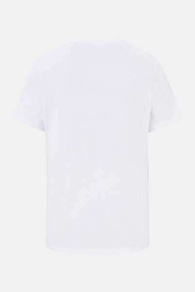 Dagi White Compact V-Neck Undershirt 2-Piece T-Shirt