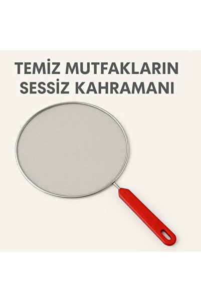 TD HOME "Yağ Sıçratmaz Tel Süzgeç | 29 cm Kızartma Koruyucu Kapak - Sıçrama Ö...