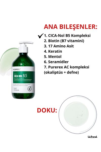 Medipeel Phyto Cica-Nol B5 Moisture Shampoo 500ml Relaxing Herbal Shampoo Containing Centella M0014