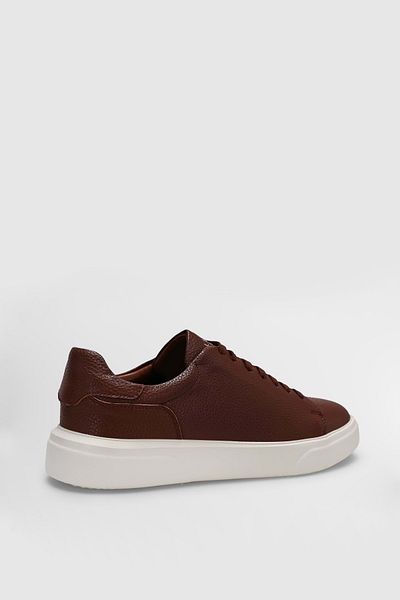 Lufian 111230187   Tommy Casual Tan Leather Men's Sneakers