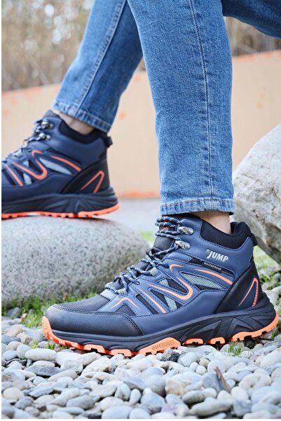 Jump 28682 Αδιάβροχη Αντιολισθητική Σόλα Ορθοπεδικά Ανδρικά Μποτάκια ΣΚΟΥΡΟ ΜΠΛΕ