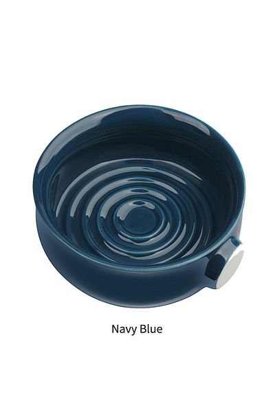 Choice Navy Blue Ceramic Shaving Lather Bowl Thread Bottom Wide Mouth Man Wet Shaving Cream Mug Soap Bowl
