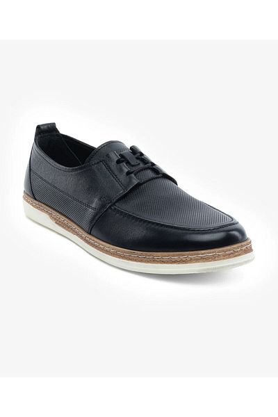 Greyder Ανδρικά μαύρα παπούτσια casual από γνήσιο δέρμα 5Y1UA62625