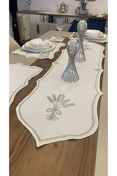 NB Neubella Home Nerina Runner Lux Ranır Prezentare Brodată Masă de cafea Consolă Husă de bucătărie Portofel fără încurcături Lenjerie de dantelă