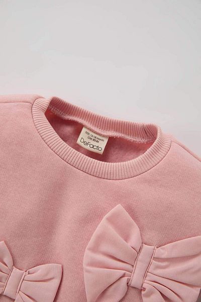 DeFacto Baby Girl Crew Neck Bow Sweatshirt D6267A524Wn