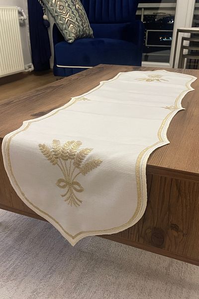 NB Neubella Home Nerina Runner Lux Ranır Prezentare Brodată Masă de cafea Consolă Husă de bucătărie Portofel fără încurcături Lenjerie de dantelă