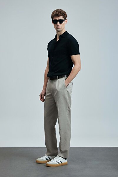 Lufian 111090132 Hector Men's Modal Blended Sweater Shirt Men's Shirt Black