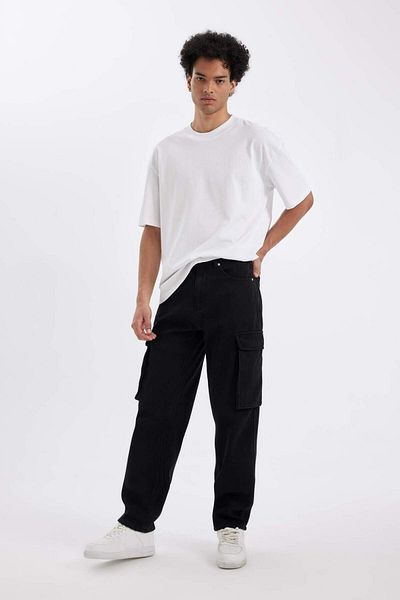 DeFacto Pantaloni de jeans cu picioare largi Relax Fit C9500AX24WN